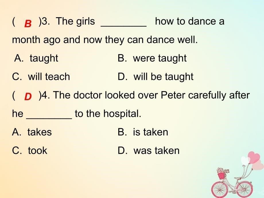 2018-2019学年九年级英语全册 unit 6 when was it invented section a（grammar focus-4c）课后作业课件 （新版）人教新目标版_第5页