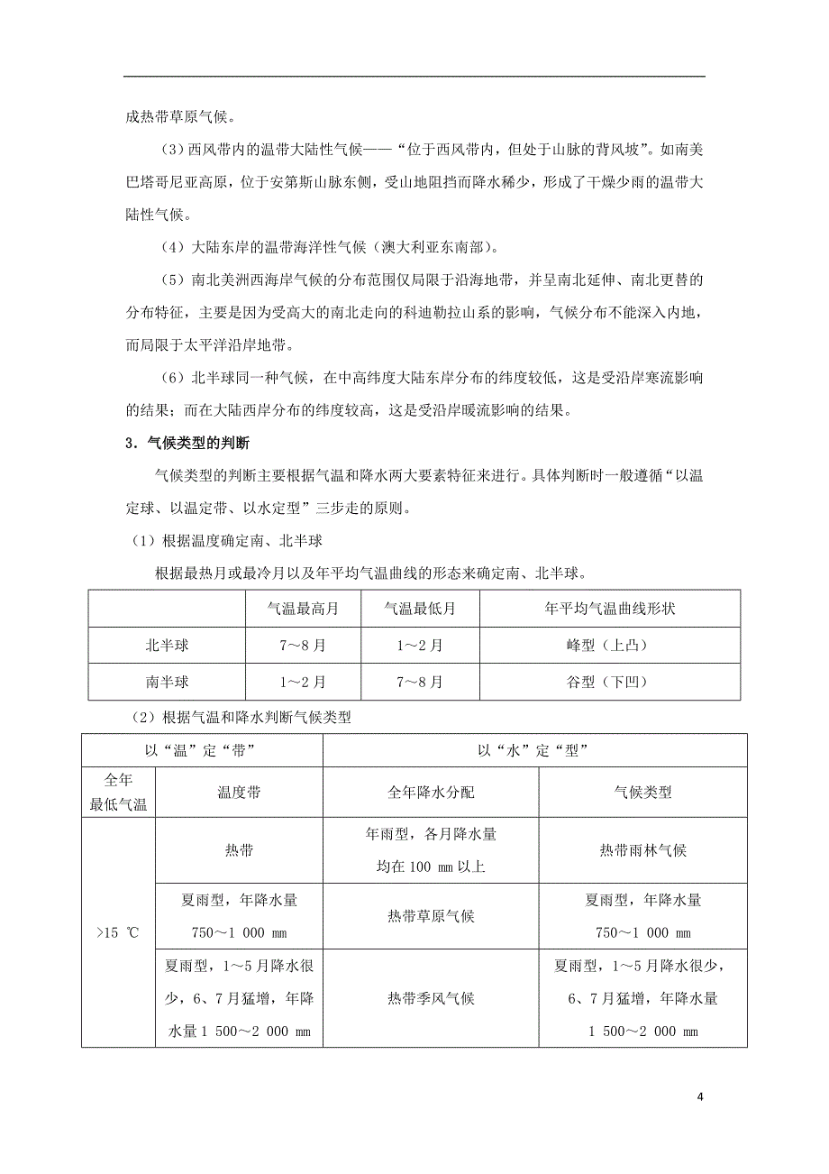 2019年高考地理一轮复习 专题 主要气候类型及其判断每日一题_第4页