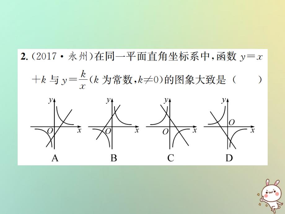 2018-2019学年九年级数学下册 小专题（一）反比例函数与一次函数综合习题课件 （新版）新人教版_第3页