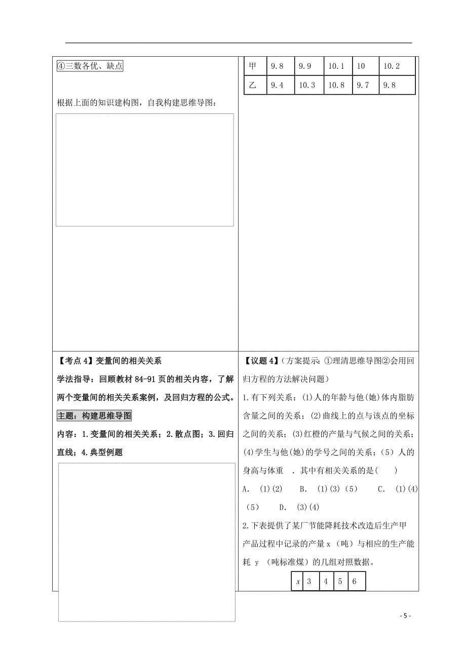 安徽省铜陵市高中数学 第一章《常用逻辑用语》算法和统计学案（无答案）新人教a版选修2-1_第5页