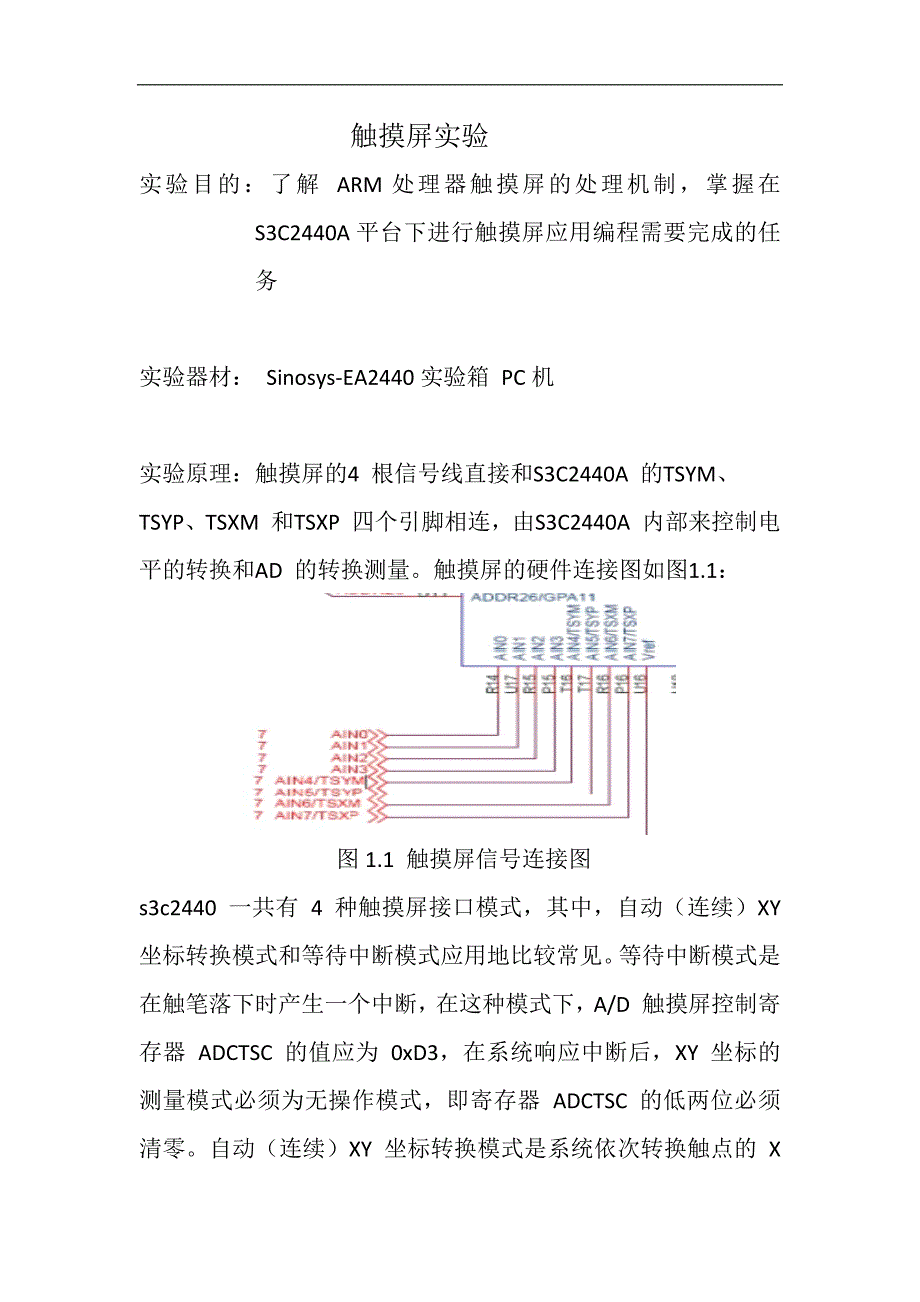 嵌入式- 触摸屏实验_第1页