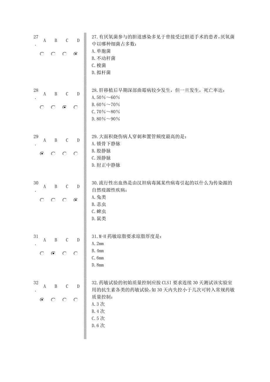 16年山东华医网继续教育公共课程-抗菌药物合理应用试题及答案_第5页