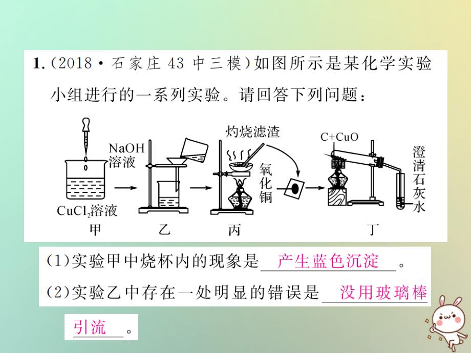 （河北专版）2019年中考化学复习 题型复习（二）教材基础实验 题型之二 单独考查型课件_第2页