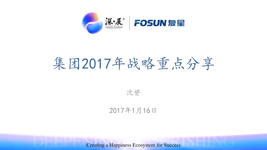 2017年复星集团战略重点_第1页