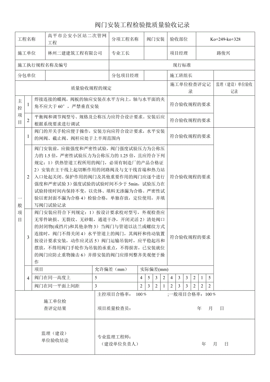 阀门安装工程检验批质量验收记录_第4页