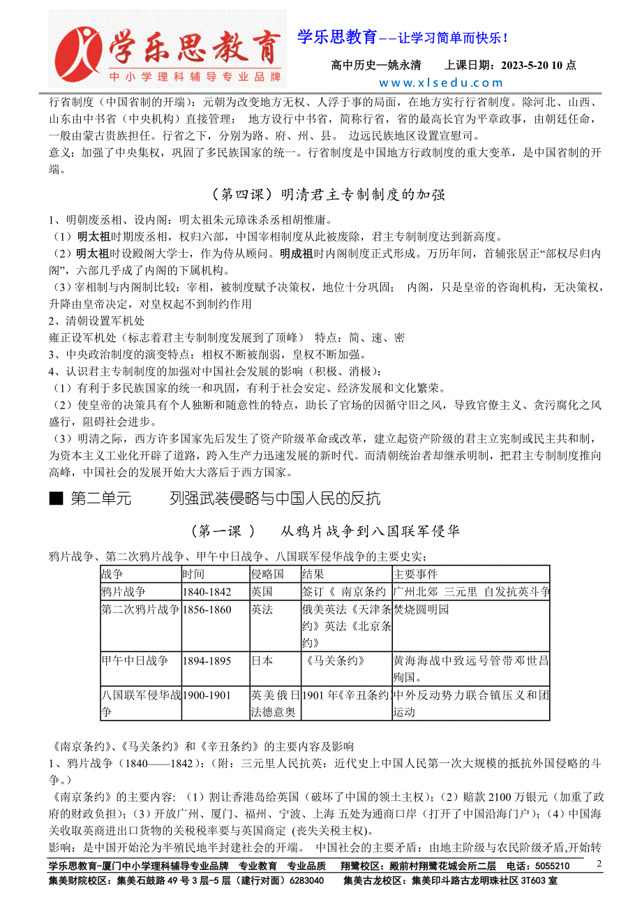 人民版高中历史必修1--3全套复习提纲(精细整理版)_第2页