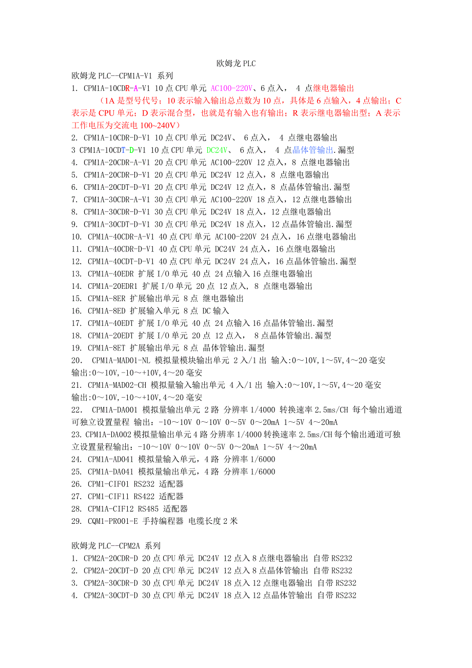 欧姆龙plc型号大全[1]_第1页