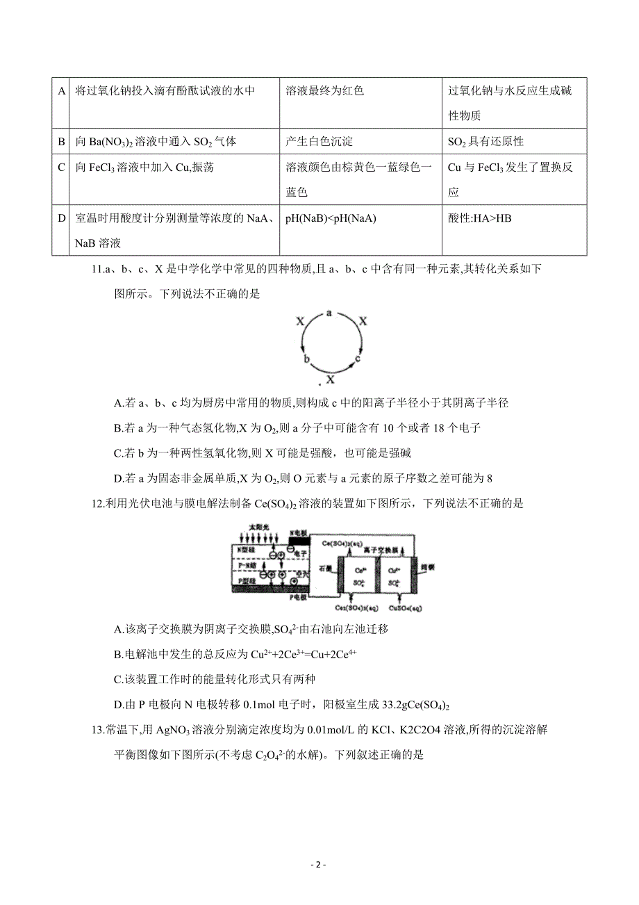 河南省郑州市2018届高三第二次质量预测理综化学试题+word版含答案_第2页