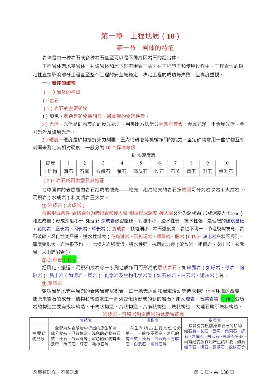 造价工程师《建设工程技术与计量》考试知识点汇总_第5页