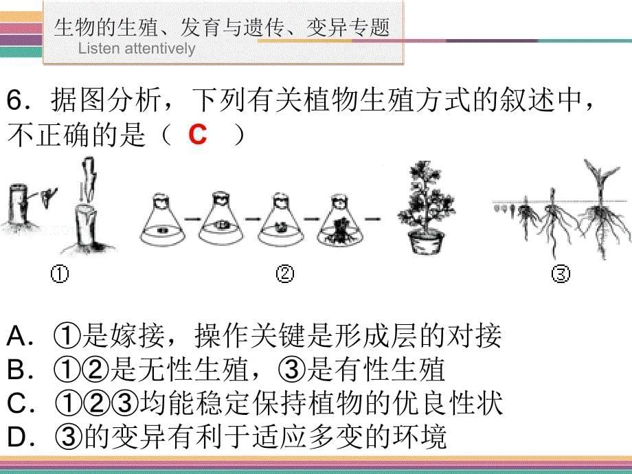 生物生殖、发育及遗传、变异专题练习_第5页