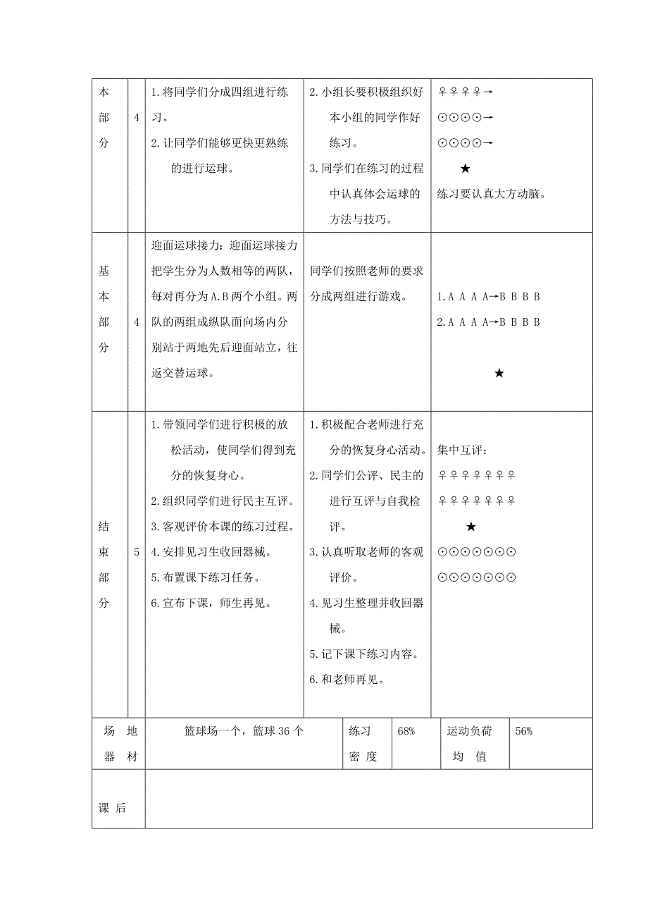 初中体育篮球教学设计 - 副本 - 副本_第2页