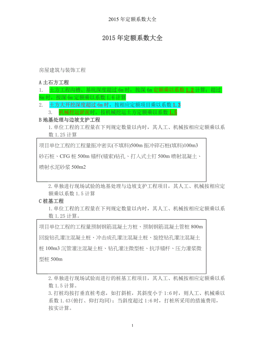 2015年定额系数大全_第1页