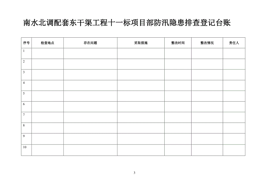 防汛隐患排查登记台账_第4页