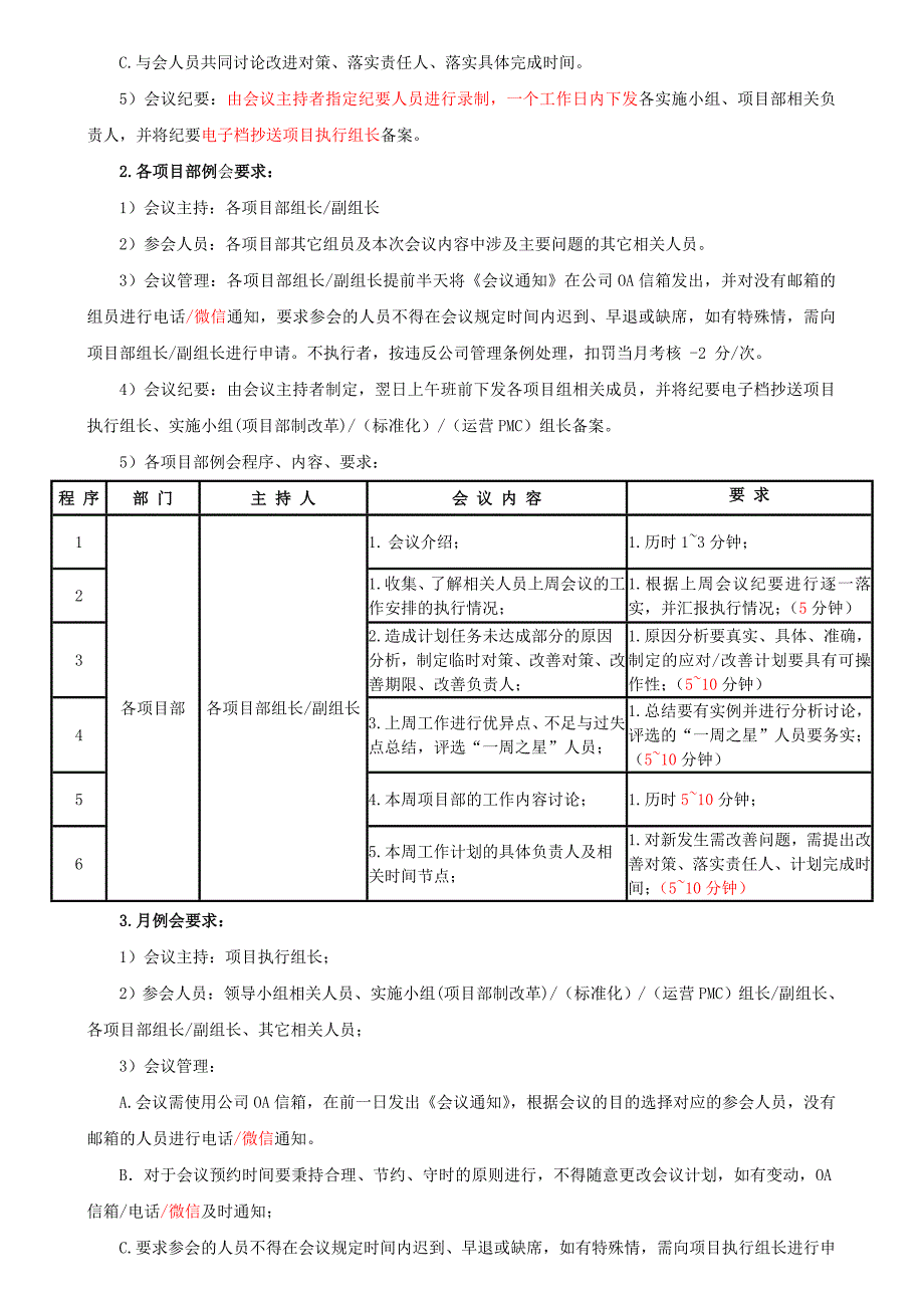 精益项目例会管理制度(修订版)_第2页