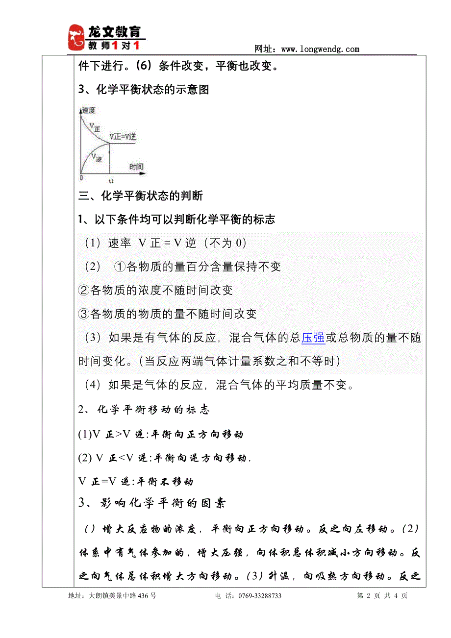 高中化学选修四化学平衡教案_第2页