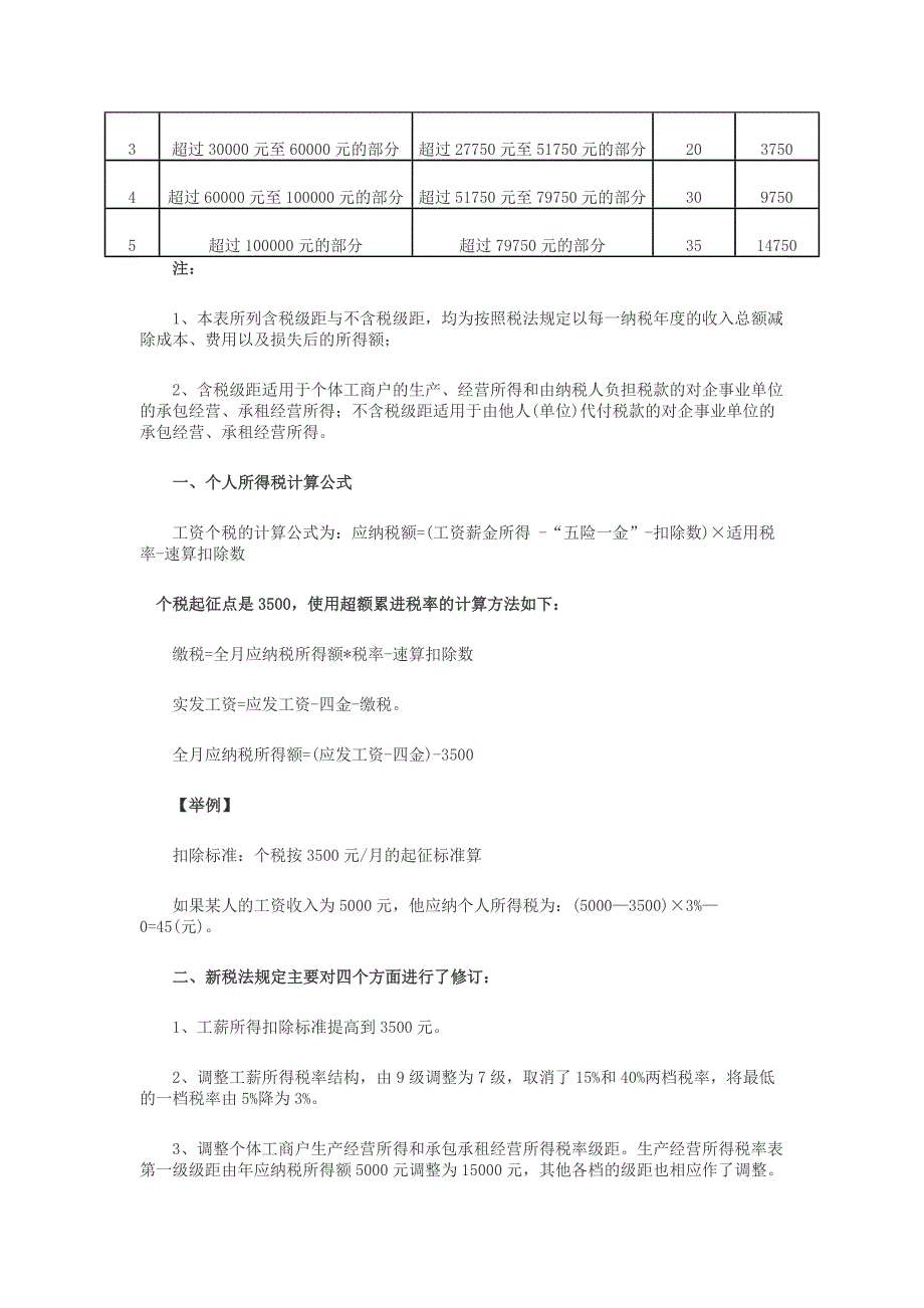 最新个人所得税税率表2018(个税起征点是多少)_第2页