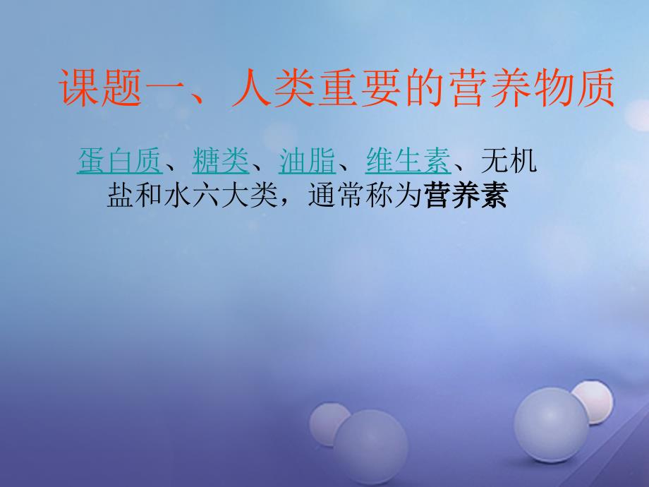 广东省广州市南沙区九年级化学下册 12.1 人类重要的营养物质课件2 （新版）新人教版_第2页