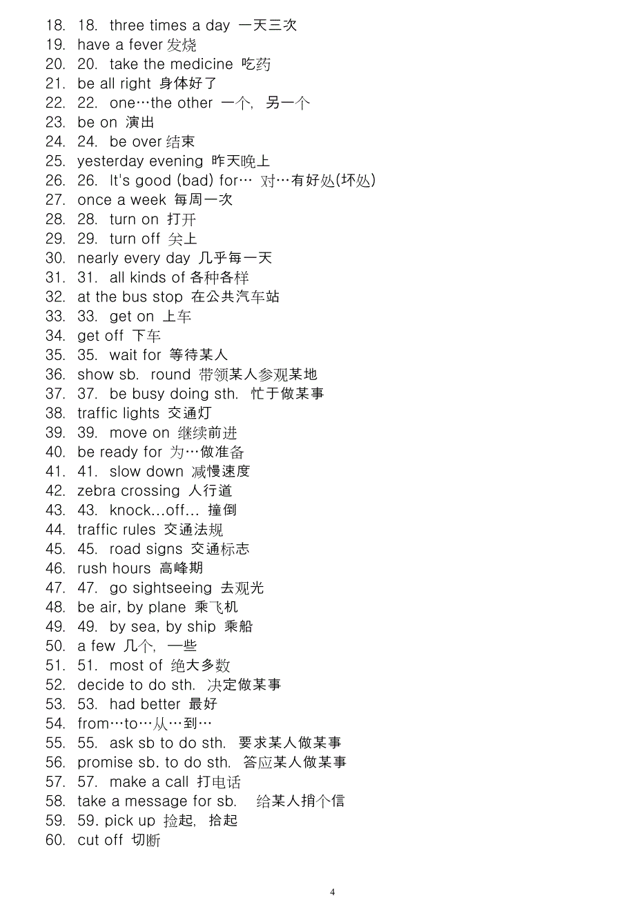 初中英语短语大全已整理_第4页