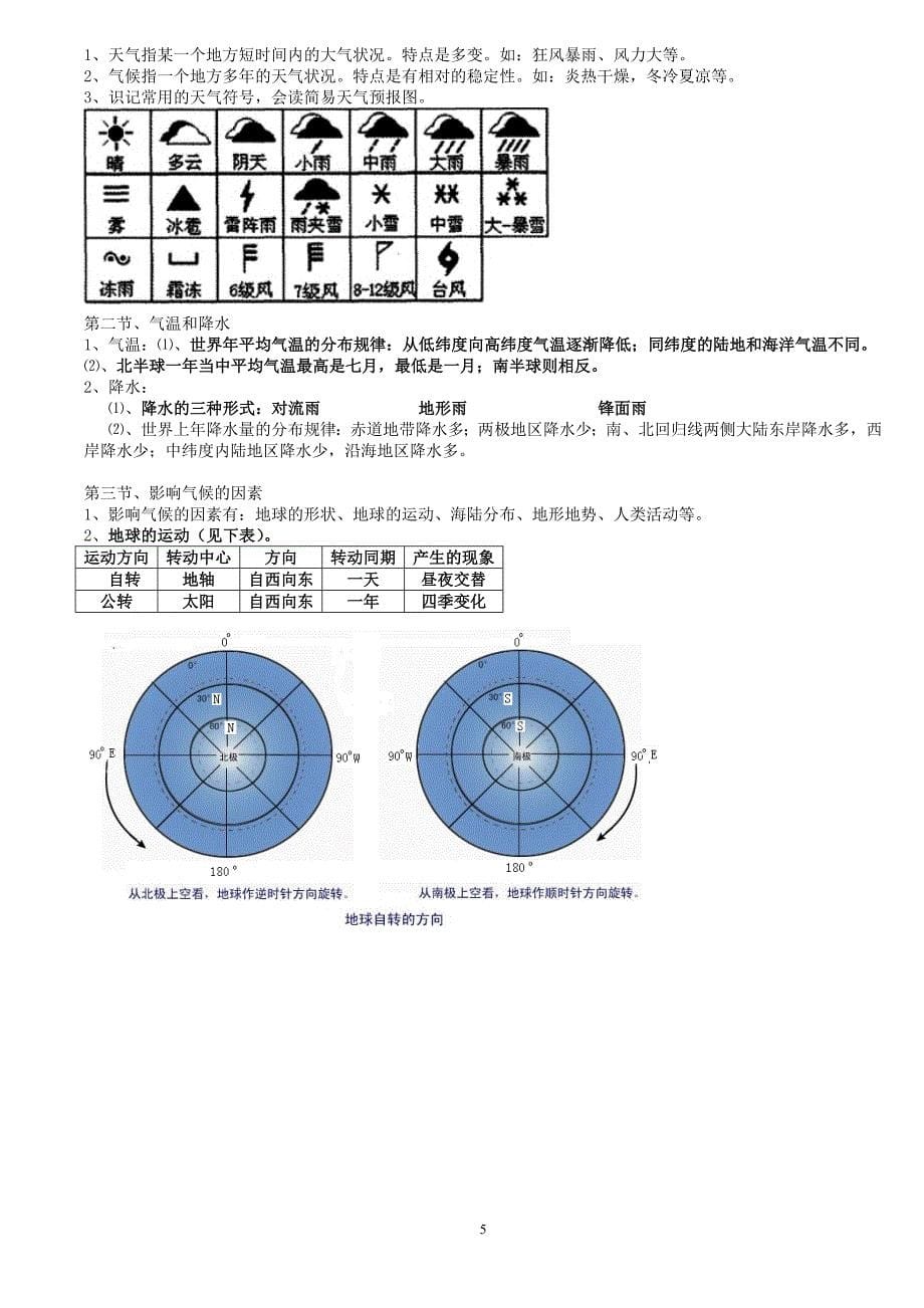 整理湘教版中考地理知识点汇编完善版_第5页