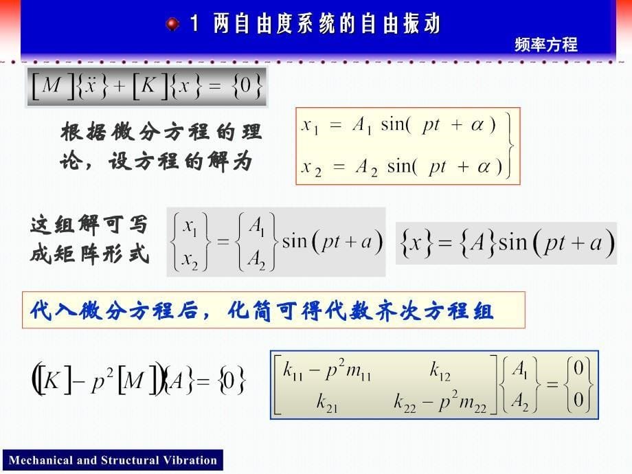 7天津大学机械振动课件-二自由度振动讲稿_第5页