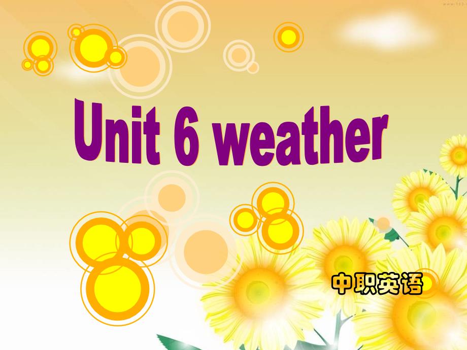 中职英语unit6-weather_第1页