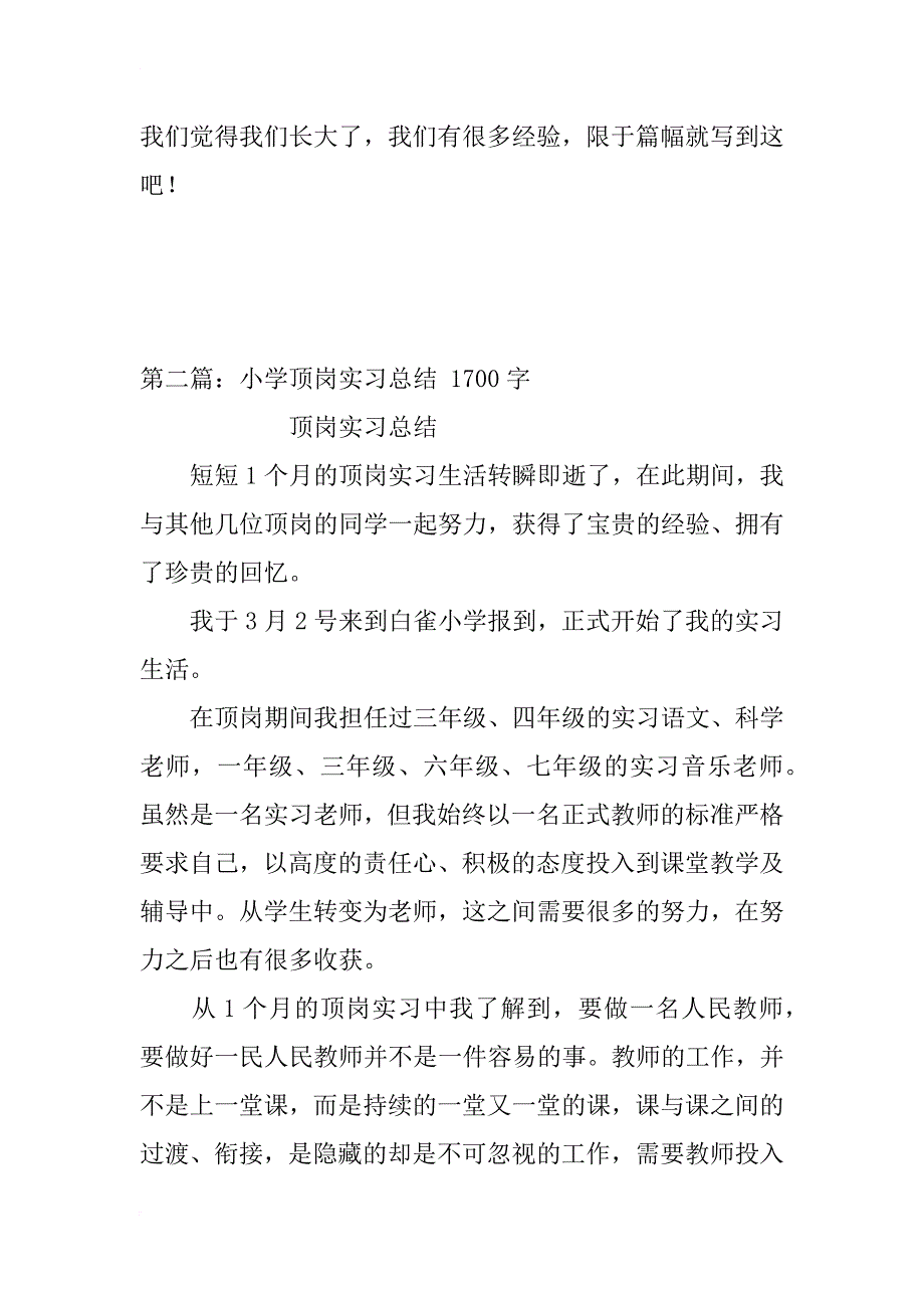 洵口小学顶岗实习总结_第4页