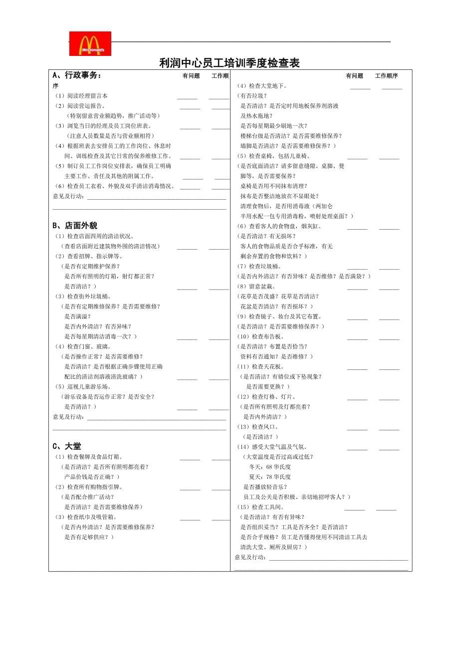 麦当劳的管理制度_第5页