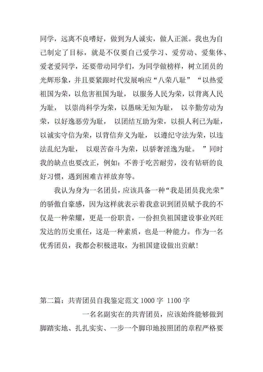 共青团员自我鉴定范文-个人总结_第2页