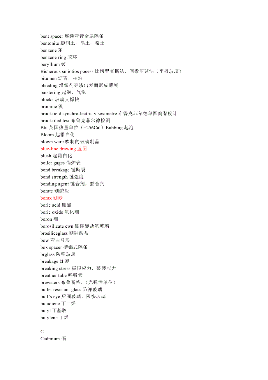 最全的玻璃英语专业术语(terms-of-glass-english).._第4页