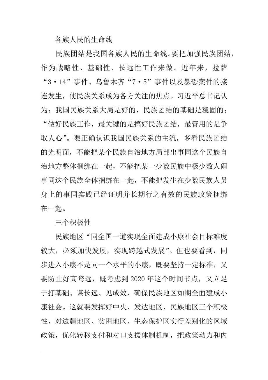 中央民族工作会议重要讲话精神_第5页