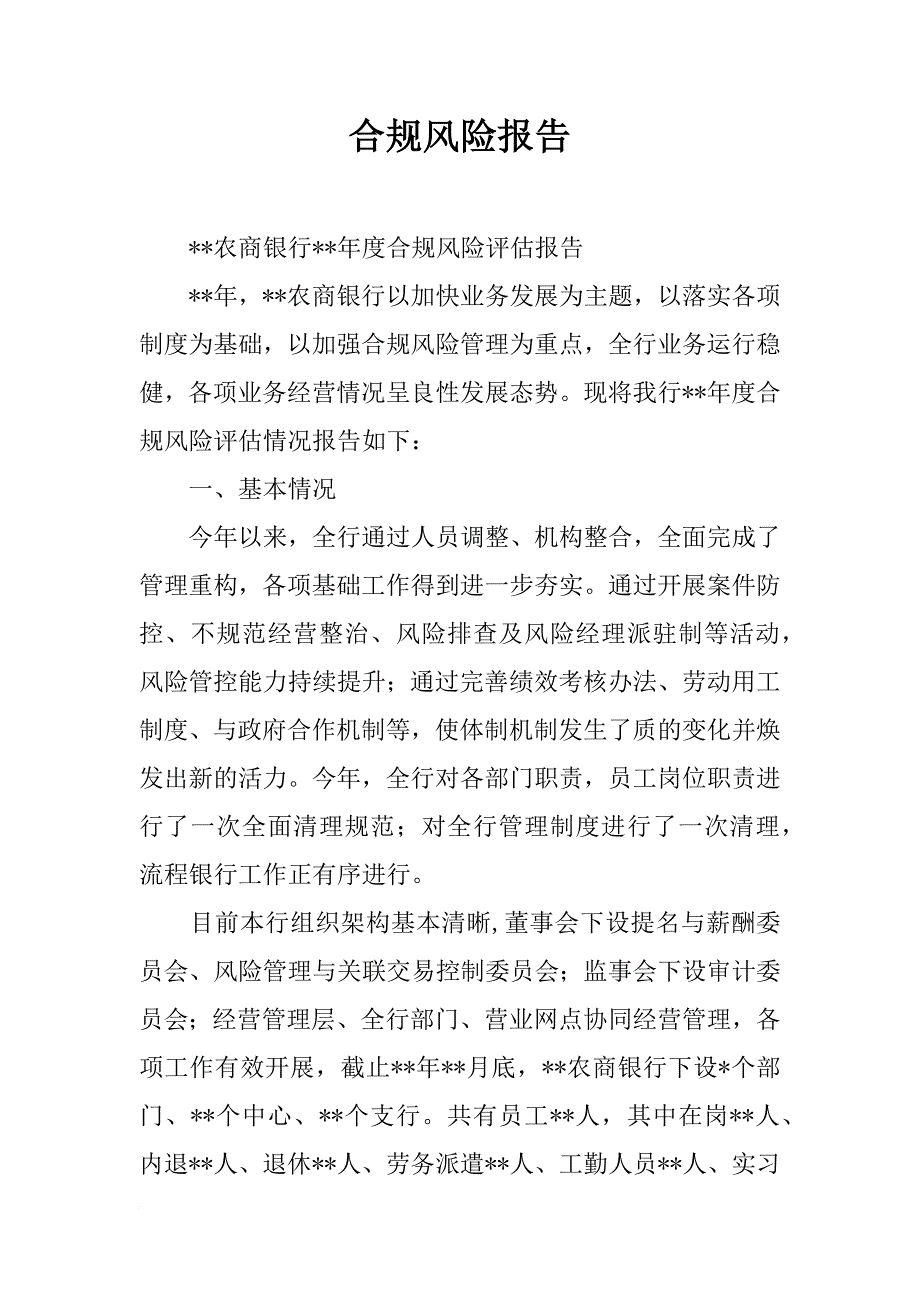 合规风险报告_第1页