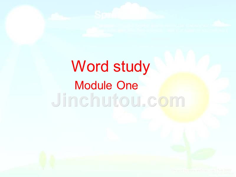 外研版高一英语book3 module1 word study_第1页