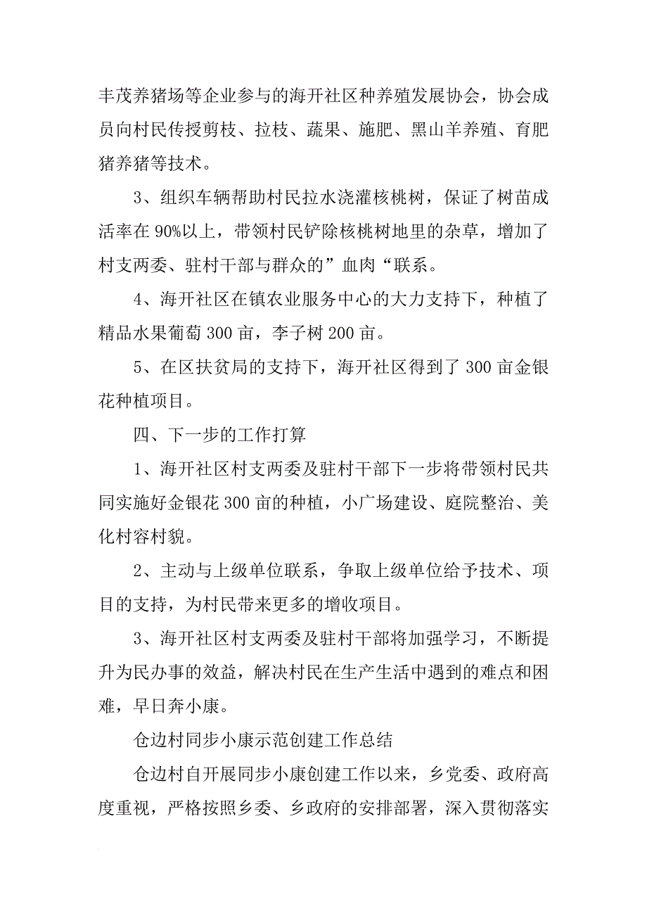 同步小康创建工作汇报材料_第2页