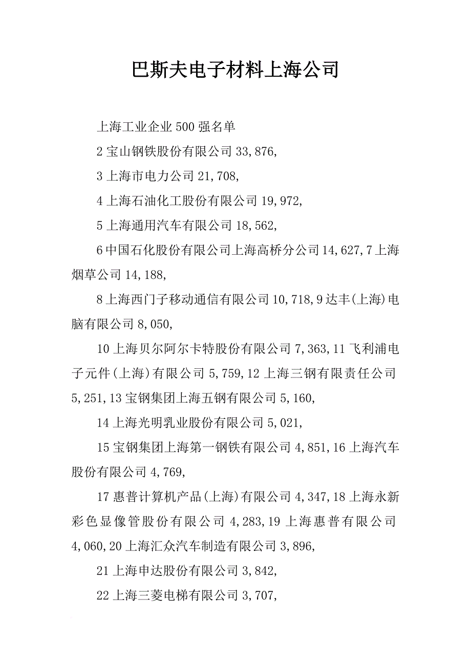 巴斯夫电子材料上海公司_第1页