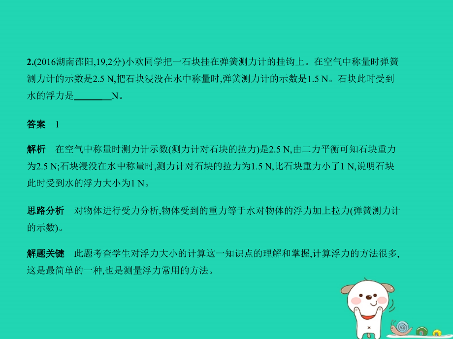 （湖南专版）2019中考物理 专题七 浮力复习习题课件_第4页