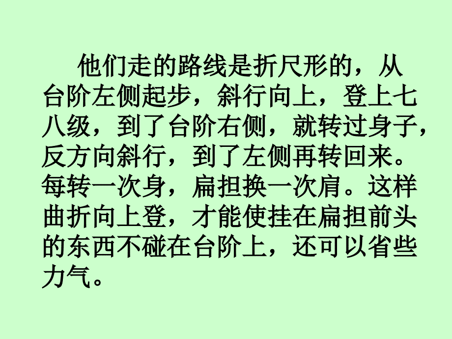 北师大四年级语文下册《挑山工》 (3)[名师ppt教学课件]_第4页