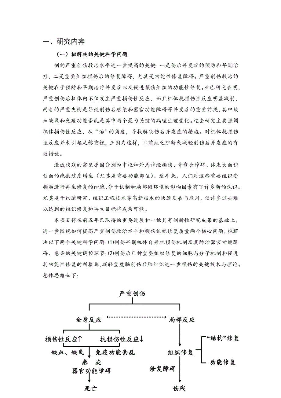 国家自然基金标书-严重创伤救治与损伤组织修复的基础研究_第2页