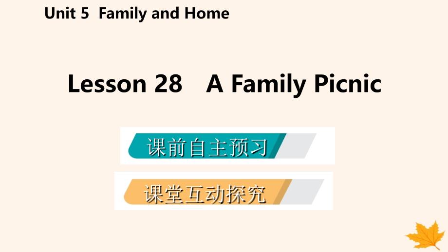 2018-2019学年七年级英语上册 unit 5 family and home lesson 28 a family picnic导学课件 （新版）冀教版_第2页