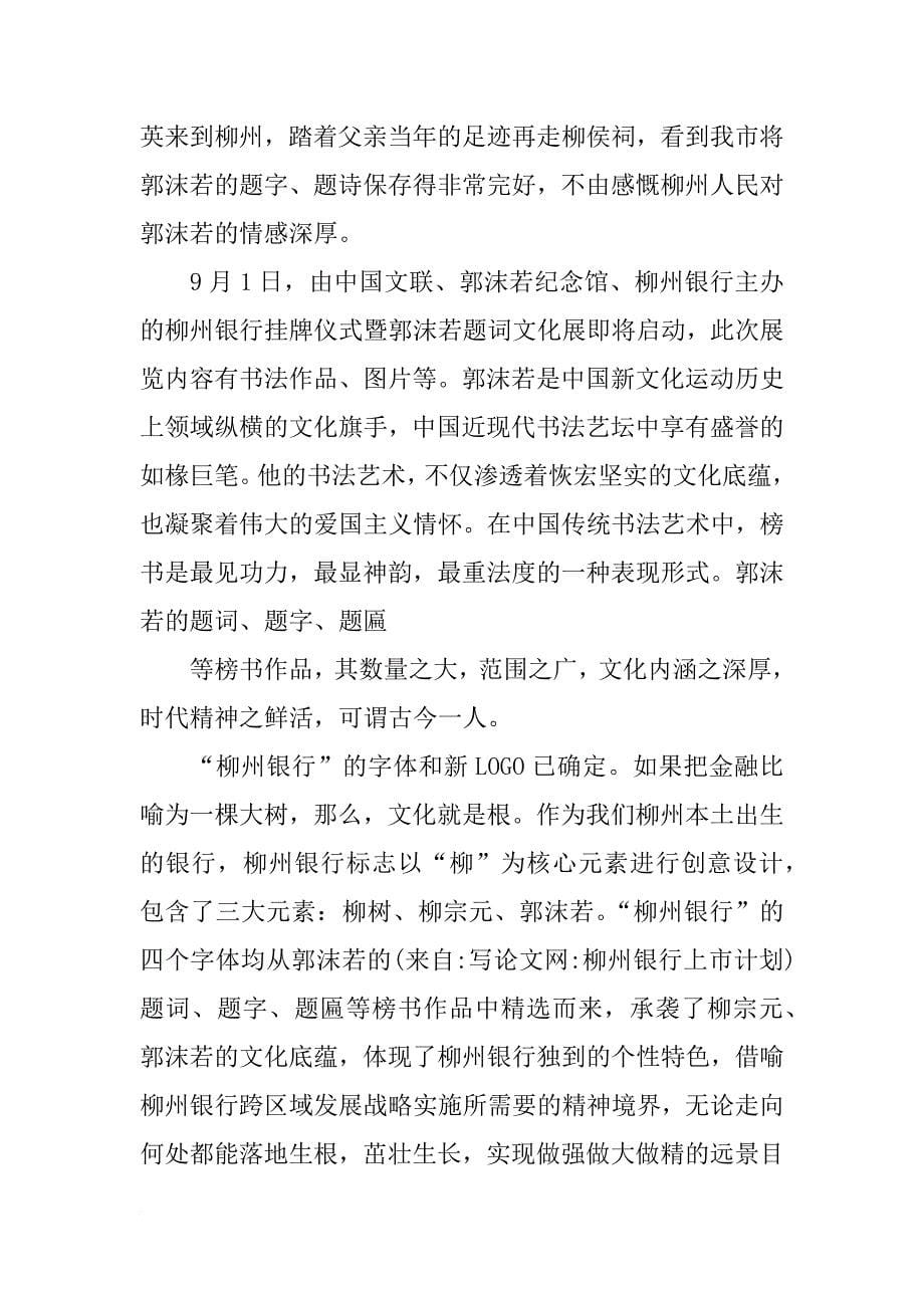 柳州银行上市计划_第5页