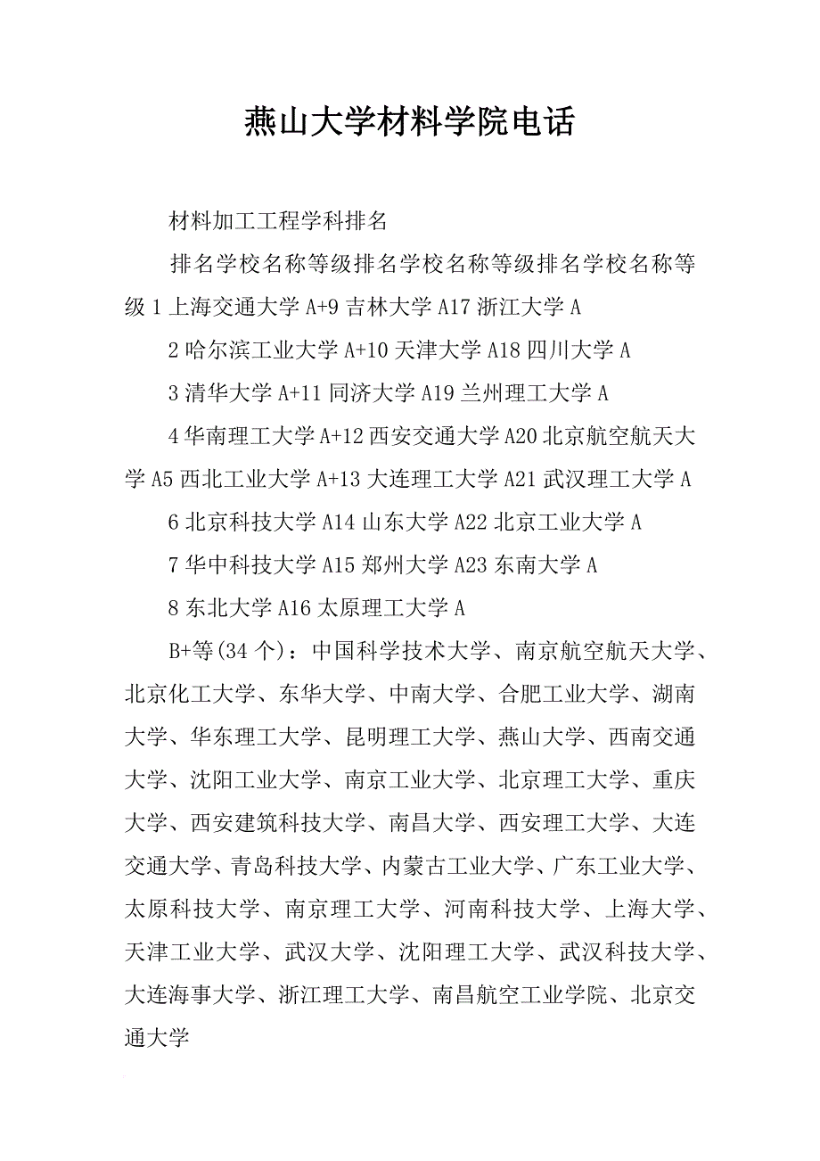 燕山大学材料学院电话_第1页