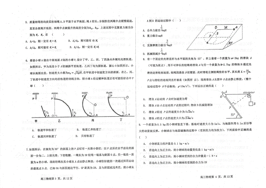 河北省衡水中学2019届高三物理上学期三调考试试题（pdf）_第2页