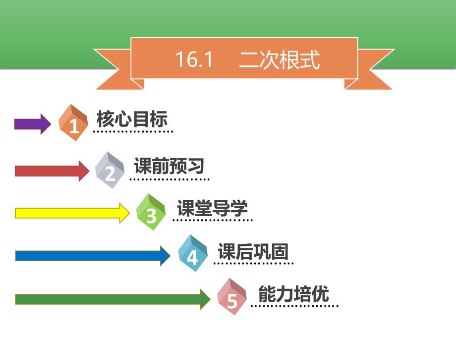 八年级数学下册 第十六章 二次根式 16.1 二次根式名师导学课件 （新版）新人教版_第1页