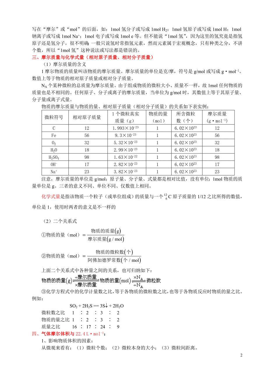 物质量-基础知识_第2页