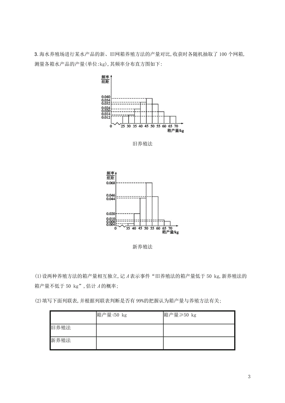 2019年高考数学二轮复习 专题突破练18 6.3.1 统计与统计案例 理_第3页