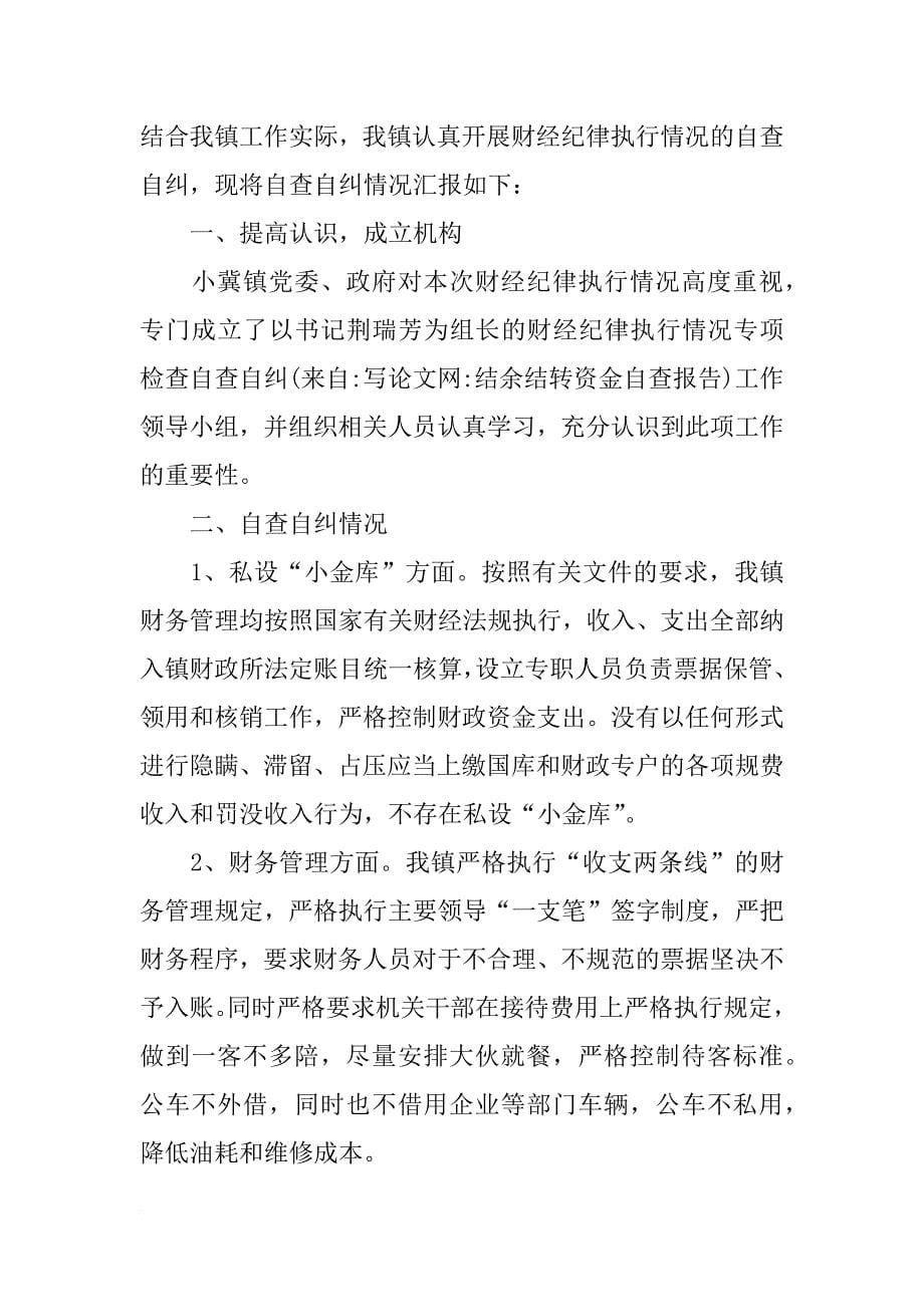 结余结转资金自查报告_第5页