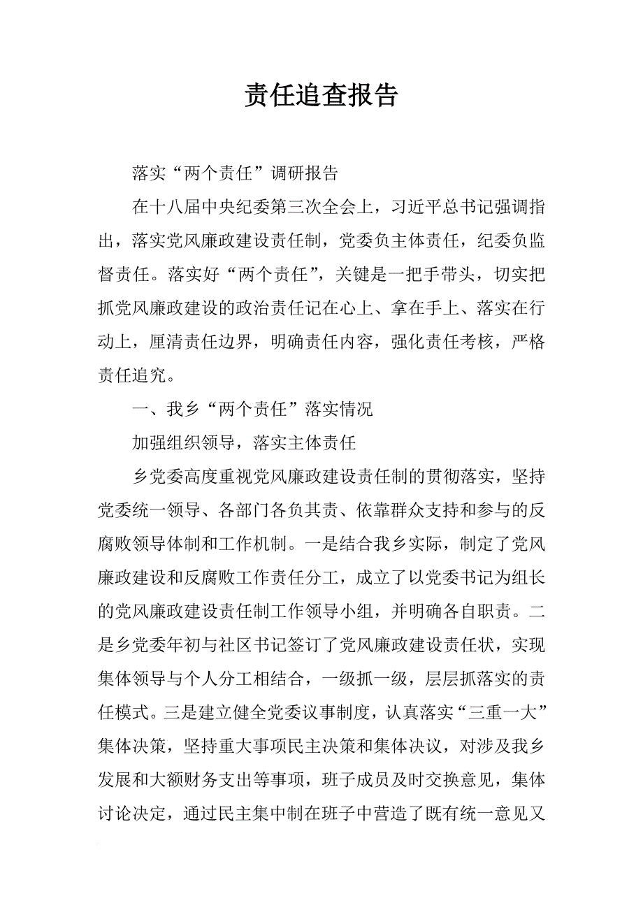 责任追查报告_第1页