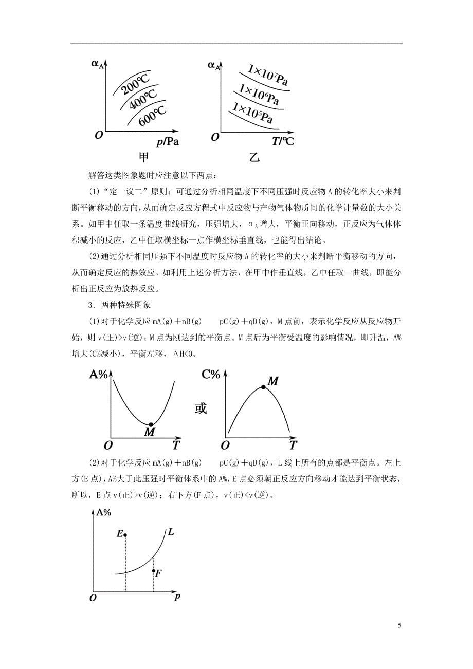 2019高考化学 第7章（化学反应速率和化学平衡）第2节 化学平衡 考点（3）化学反应速率和化学平衡图象讲与练（含解析）_第5页