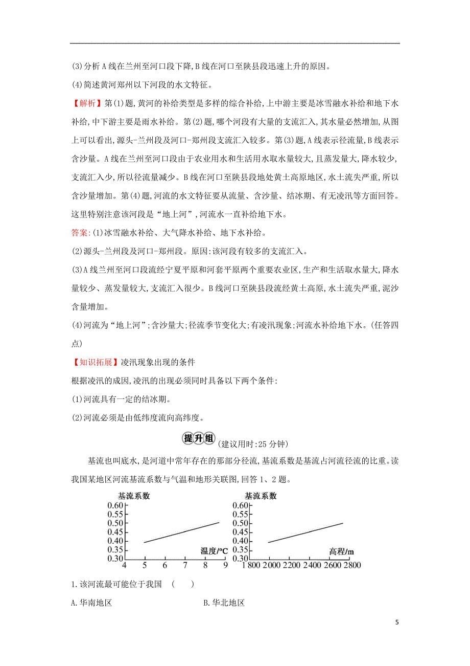 2019版高考地理一轮复习 课时提升作业九 3.1 自然界的水循环与水资源的合理利用_第5页