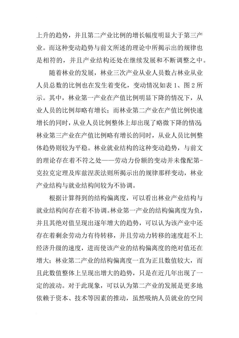 中国林业产业结构与就业结构变化实证分析_第5页