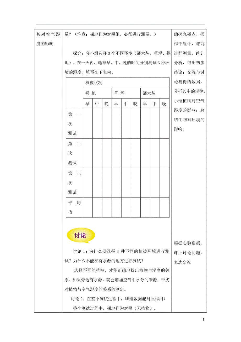 七年级生物上册 2.2.3《生物对环境的影响》教案2 （新版）苏科版_第3页